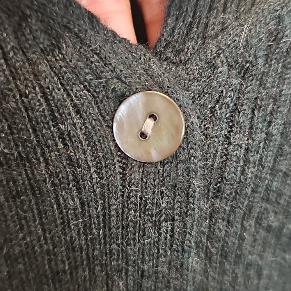 VINTAGE Forest Green Cardigan - Picture 7 of 8